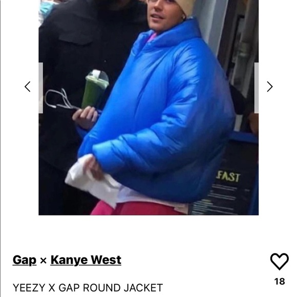 Yeezy‎ Gap Round Jacket 'Blue Large - Picture 1 of 6